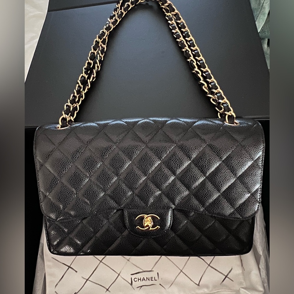 Chanel Classic Double Flap In Caviar Leather